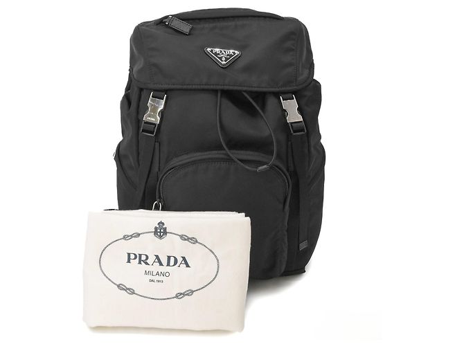 Prada Tessuto Nylon Black Backpack