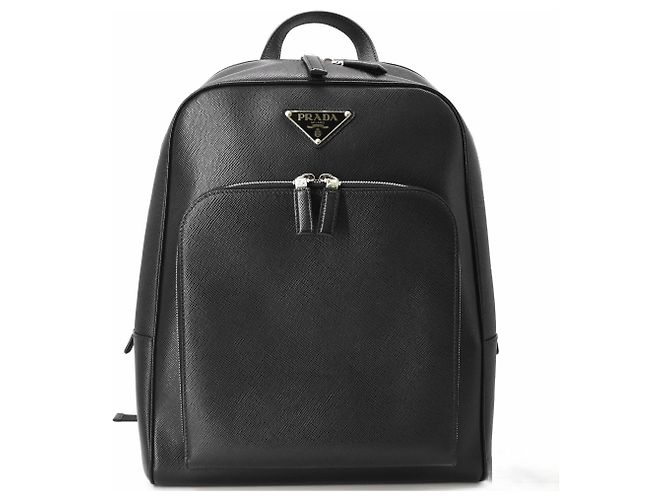Prada Saffiano Leather Backpack in Black