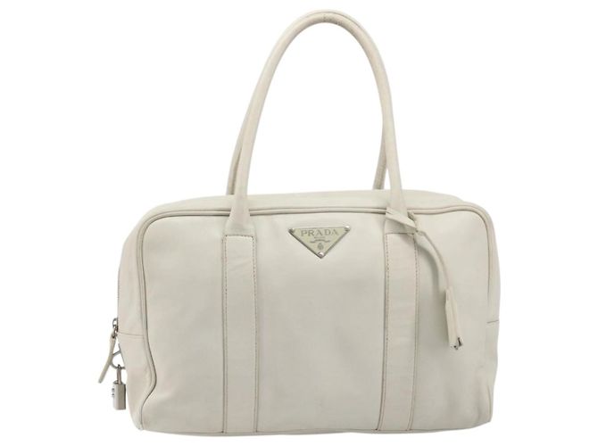Bolsa Tote Prada em couro branco