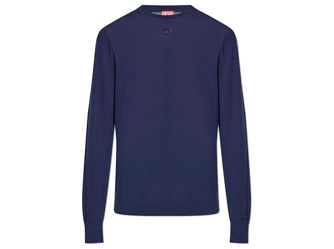 Diesel K-GARTH Pullover aus Wolle marineblau
