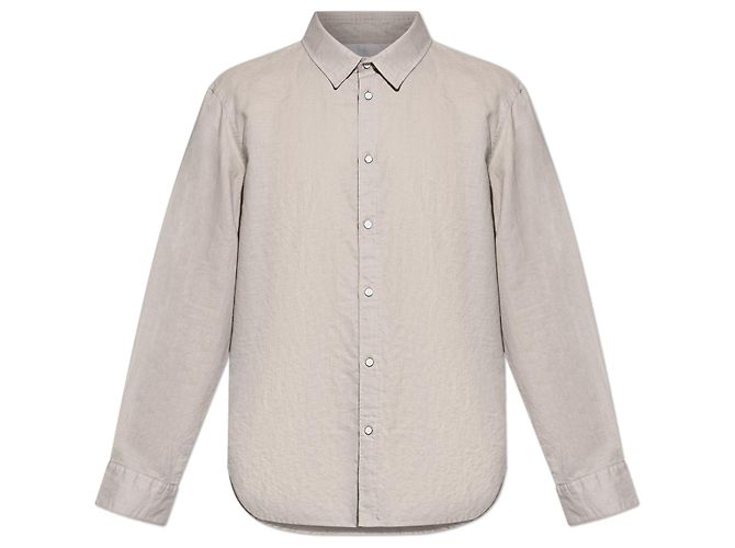 Rag & Bone Hemd aus Leinen und Baumwolle Grau
