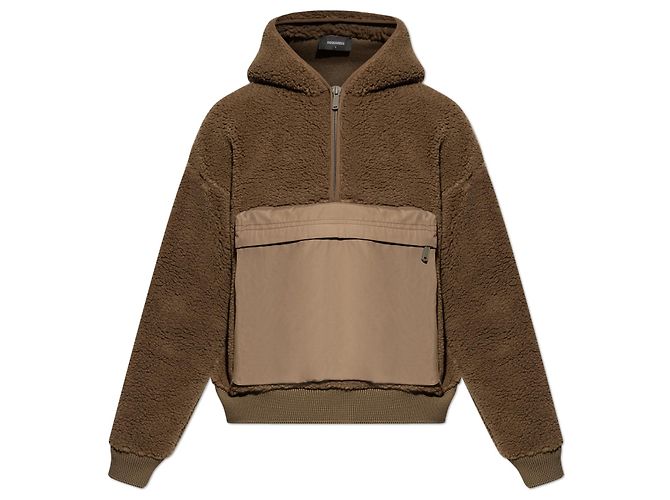 Dsquared2 Kapuzenpullover aus Fleece in Braun