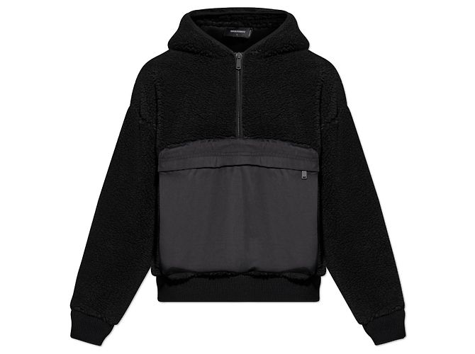 Dsquared2 Fleece-Hoodie Schwarz