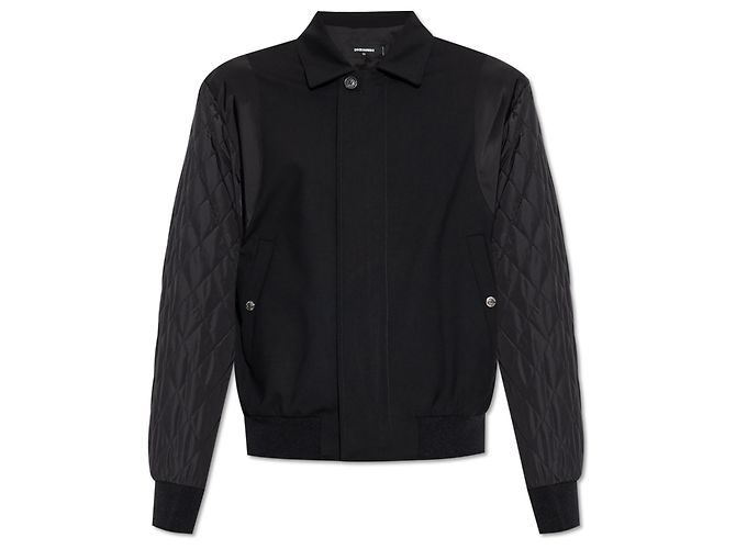 Dsquared2 Wool Bomber Jacket Black