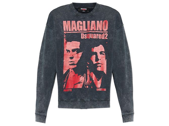 Dsquared2 X MAGLIANO Sweatshirt Grau Baumwolle