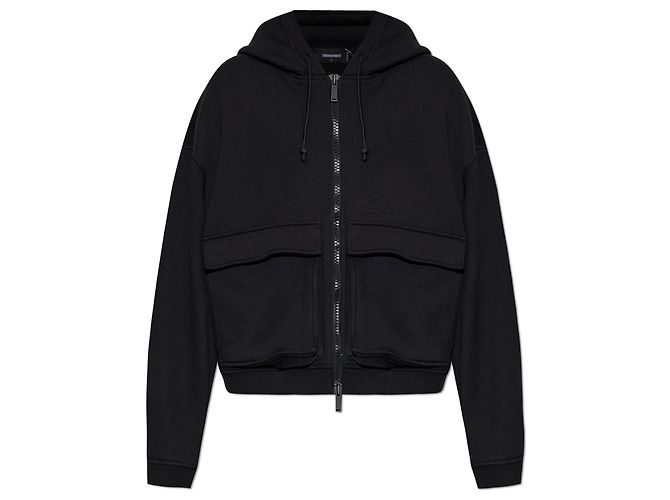 Sudadera con capucha Dsquared2 negra de algodón