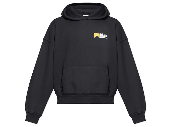 Autre Marque Rhude Logo Sweatshirt Schwarz Baumwolle