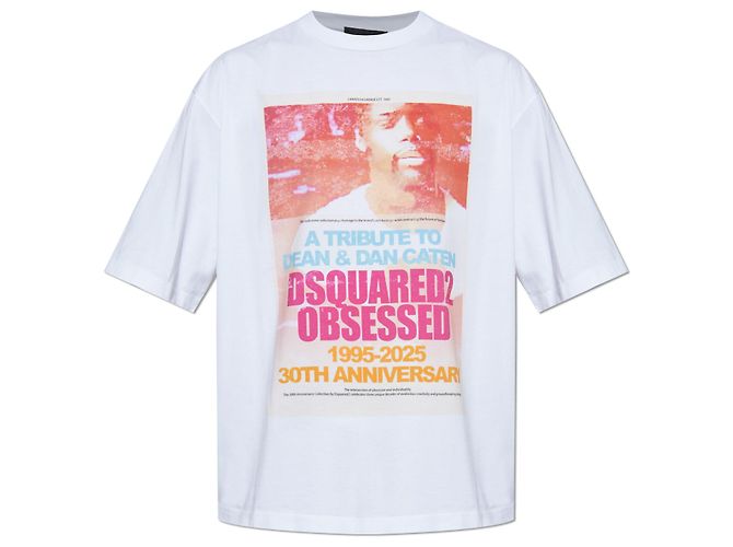 Dsquared2 Logo T-Shirt Weiß Baumwolle