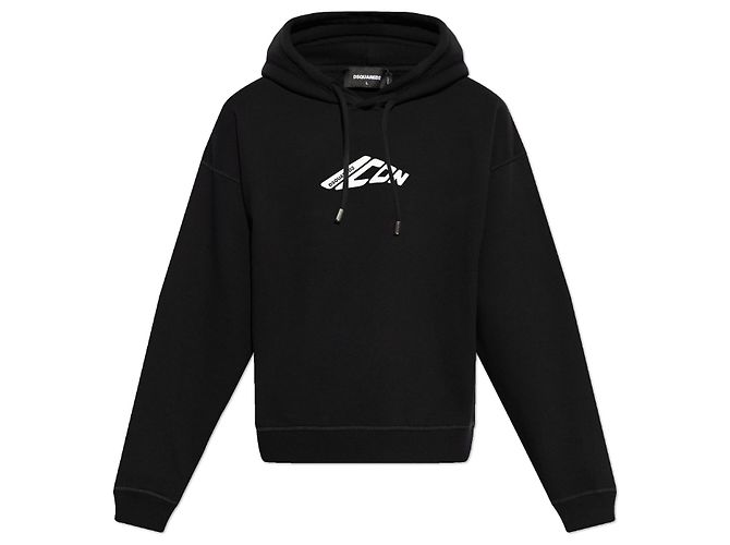 Dsquared2 Schwarzer Hoodie mit Icon Logo