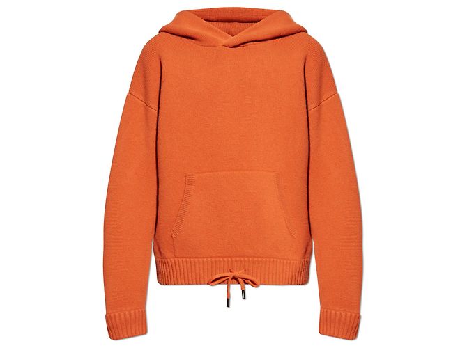 Dsquared2 Wollpullover mit Kapuze in Orange