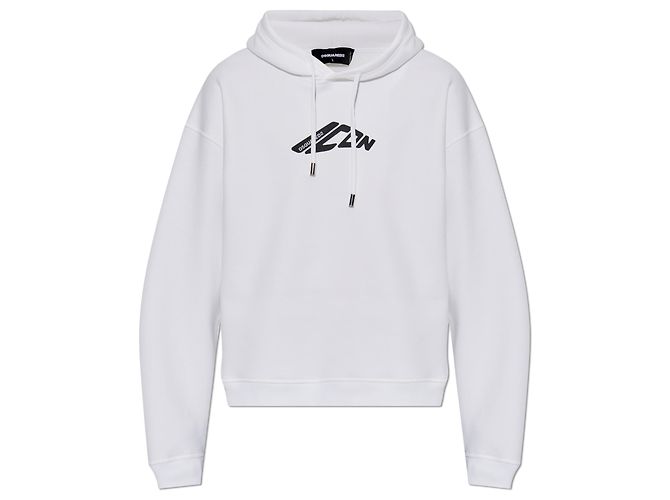 Sudadera con capucha Dsquared2 blanca de algodón