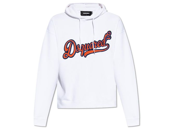 Sweat à capuche Dsquared2 blanc en coton