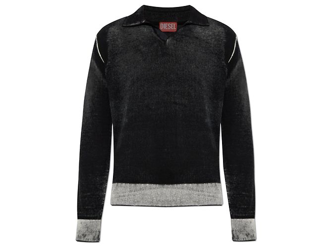 Diesel K-LORENZO Pullover aus Baumwolle schwarz