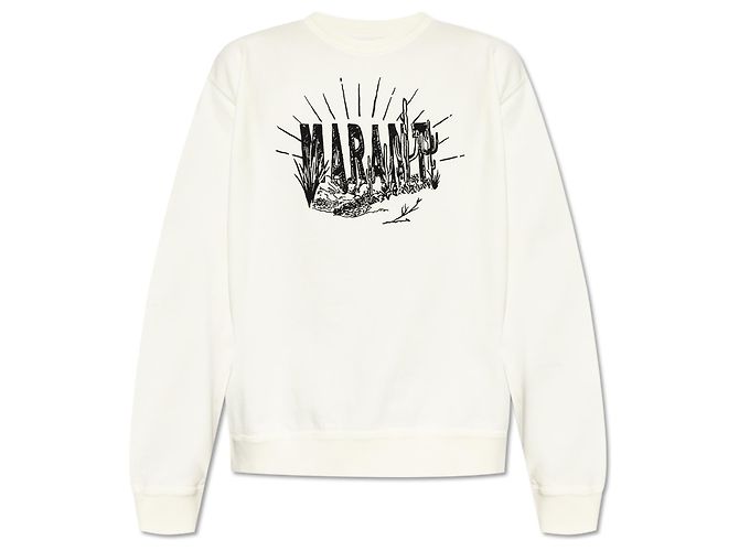 Isabel Marant Mikoy Sweatshirt Weiß Baumwolle