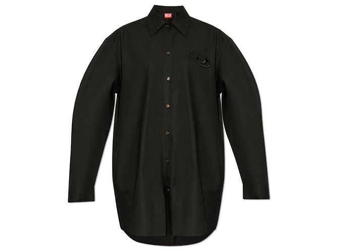 Vestido Diesel D-DALIS de algodón negro