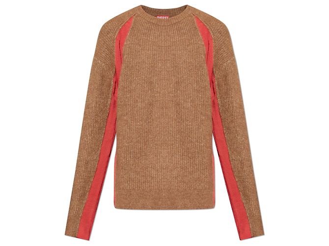 Diesel K-LOLLO Pullover braun Wolle