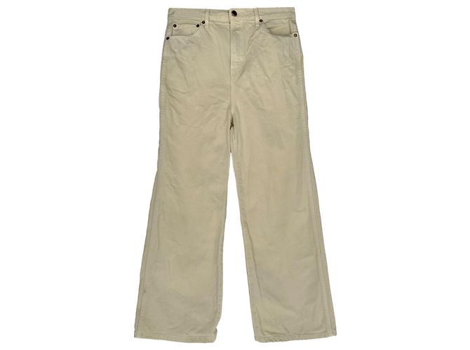 Vaqueros Jordan Wide Leg Khaite en algodón blanco