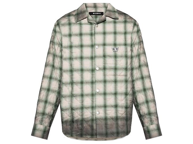 Autre Marque Camisa acolchoada xadrez MISBHV bege