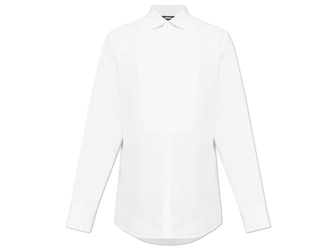 Camisa clásica de algodón blanco Dsquared2