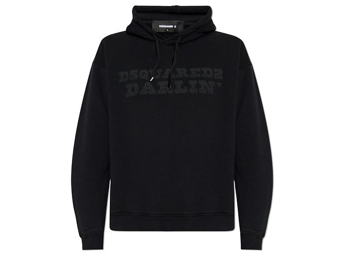Dsquared2 Hoodie Schwarz Baumwolle Darlin' Print