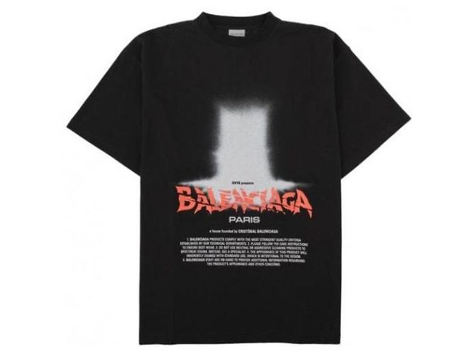 Balenciaga Oversized T-Shirt Schwarz Baumwolle