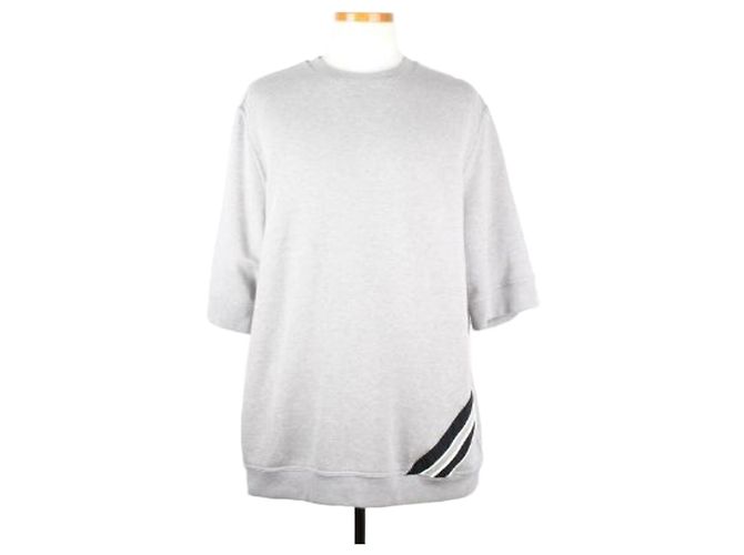 Hermès Kurzarm-Sweatshirt mit Rundhalsausschnitt Grau