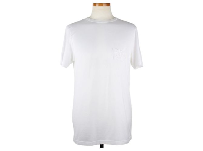 Dior T-Shirt Weiß mit besticktem Terry-Logo