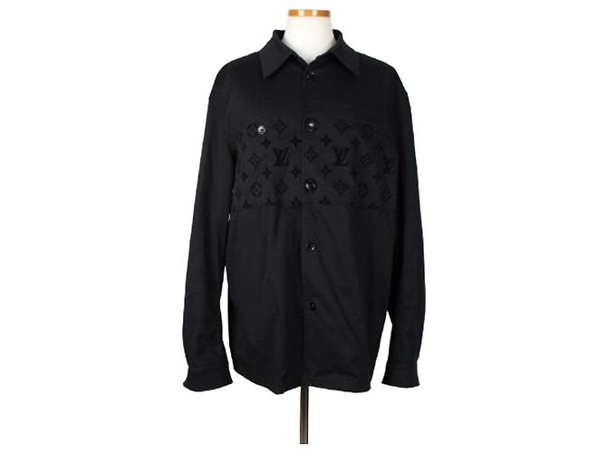 Louis Vuitton Monogram Flocked Overshirt Jacket XL