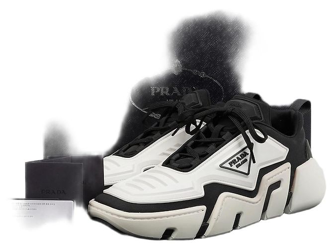 Prada Techno Sneakers Black White