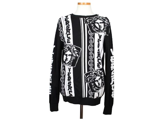 Versace Logo Pullover Knit White
