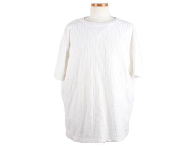 Dior Oblique Terry Cotton Kurzarmshirt White
