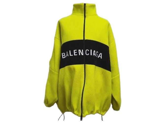 Giacca Balenciaga con Zip e Logo Neon
