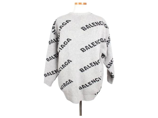 Pull Balenciaga Multi Logo Gris