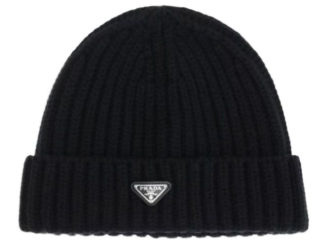 Gorro de lã Prada Preto