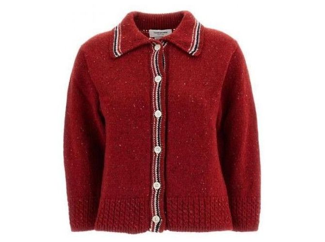 Thom Browne RWB Stripe Hector Pointelle Cardigan