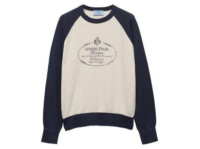 Prada Baumwoll-Sweatshirt mit Rundhalsausschnitt