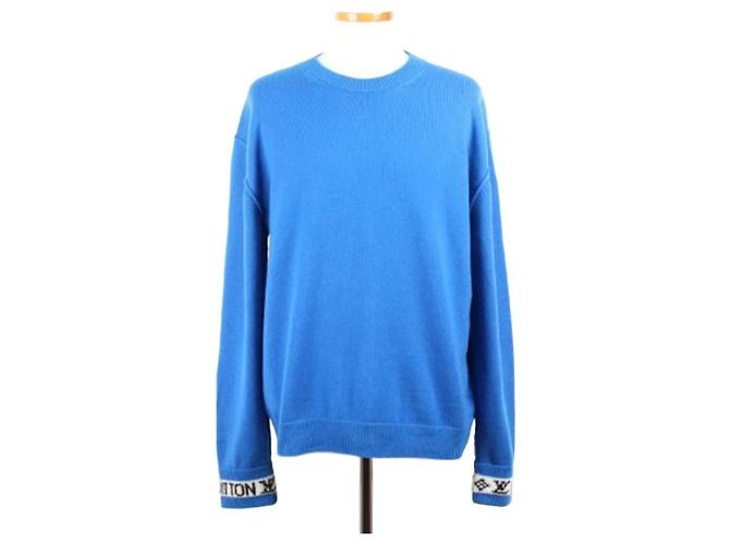 Pull Louis Vuitton en maille cachemire bleu