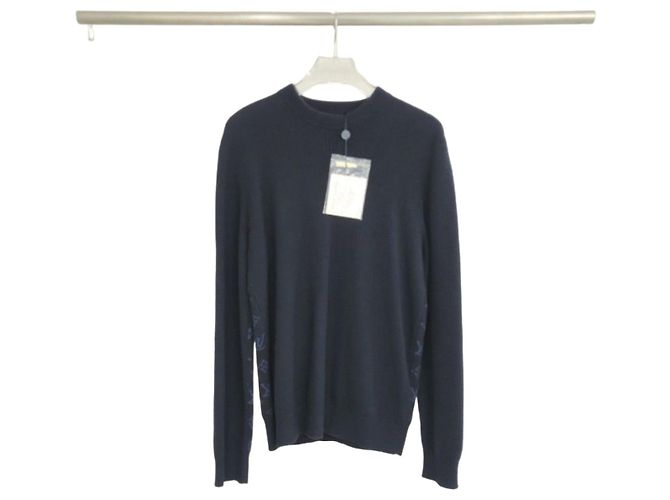 Louis Vuitton Navy Monogram Half and Half Knit