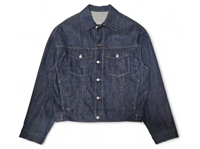 Prada Men's Denim Jacket Blue