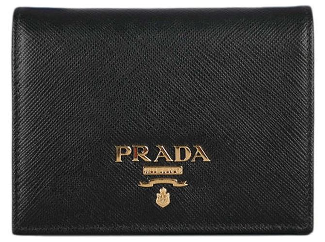 Prada Black Saffiano Folding Wallet