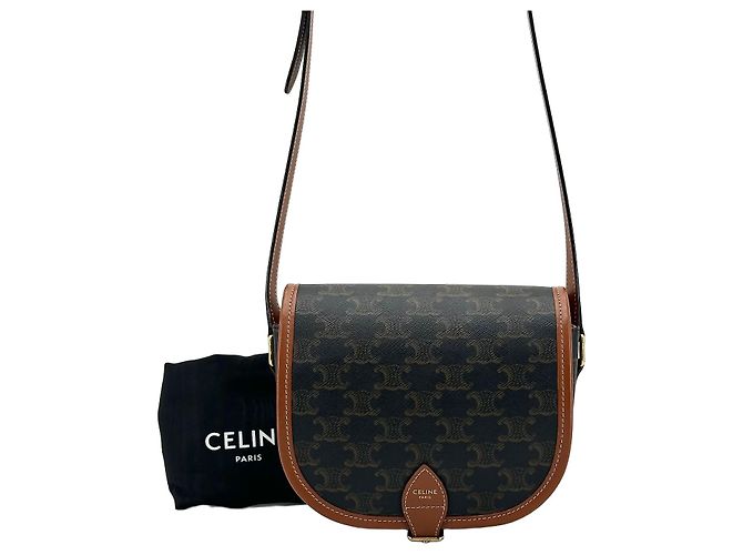 Céline Bolsa Triomphe Polka Tan Medium