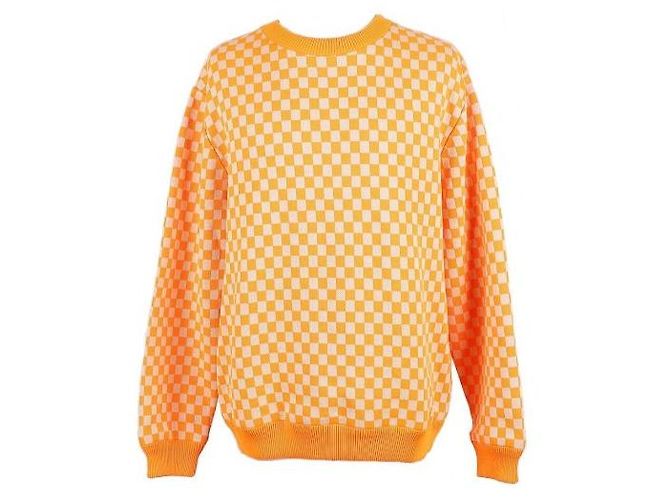 Louis Vuitton Damier Knit Pullover Orange