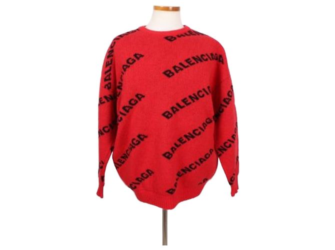Balenciaga Multi-Logo Strickpullover