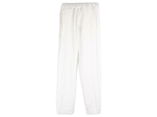 Fendi FF Logo Samthose Weiß