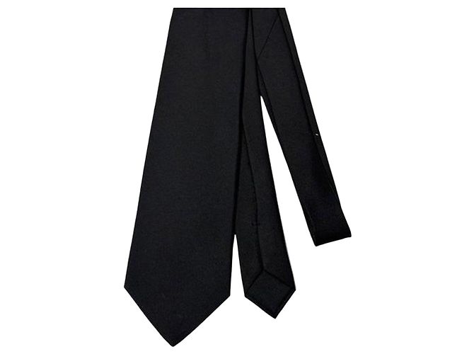 Hermès cravatta in seta nera