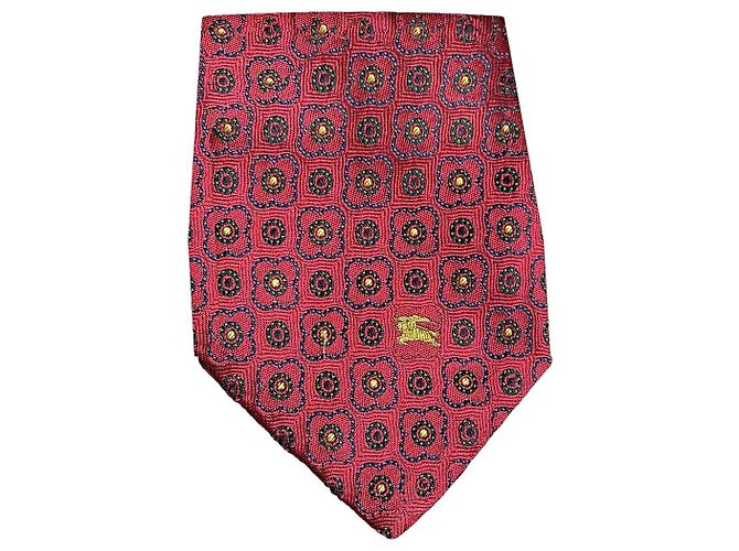 Burberry red silk tie