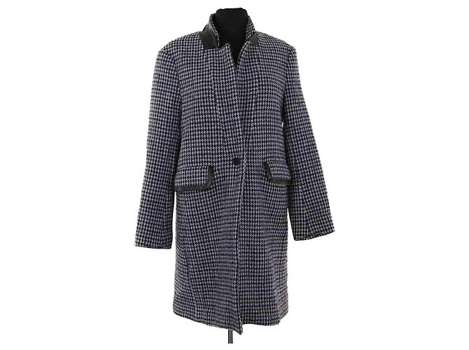 Maje navy blue wool coat