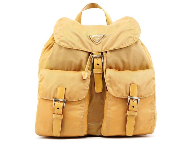 Prada B2811 Beige Tessuto Vela Nylon Backpack