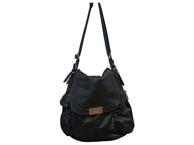 Jimmy Choo for H&M Black Leather and Python Shoulder Bag