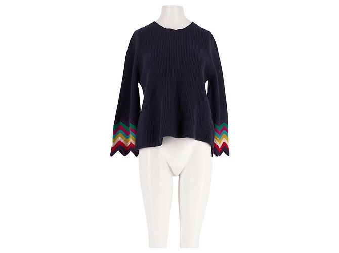 Autre Marque Kaschmirpullover marineblau